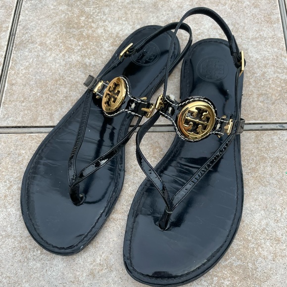 Tory Burch black sandals - Picture 1 of 10